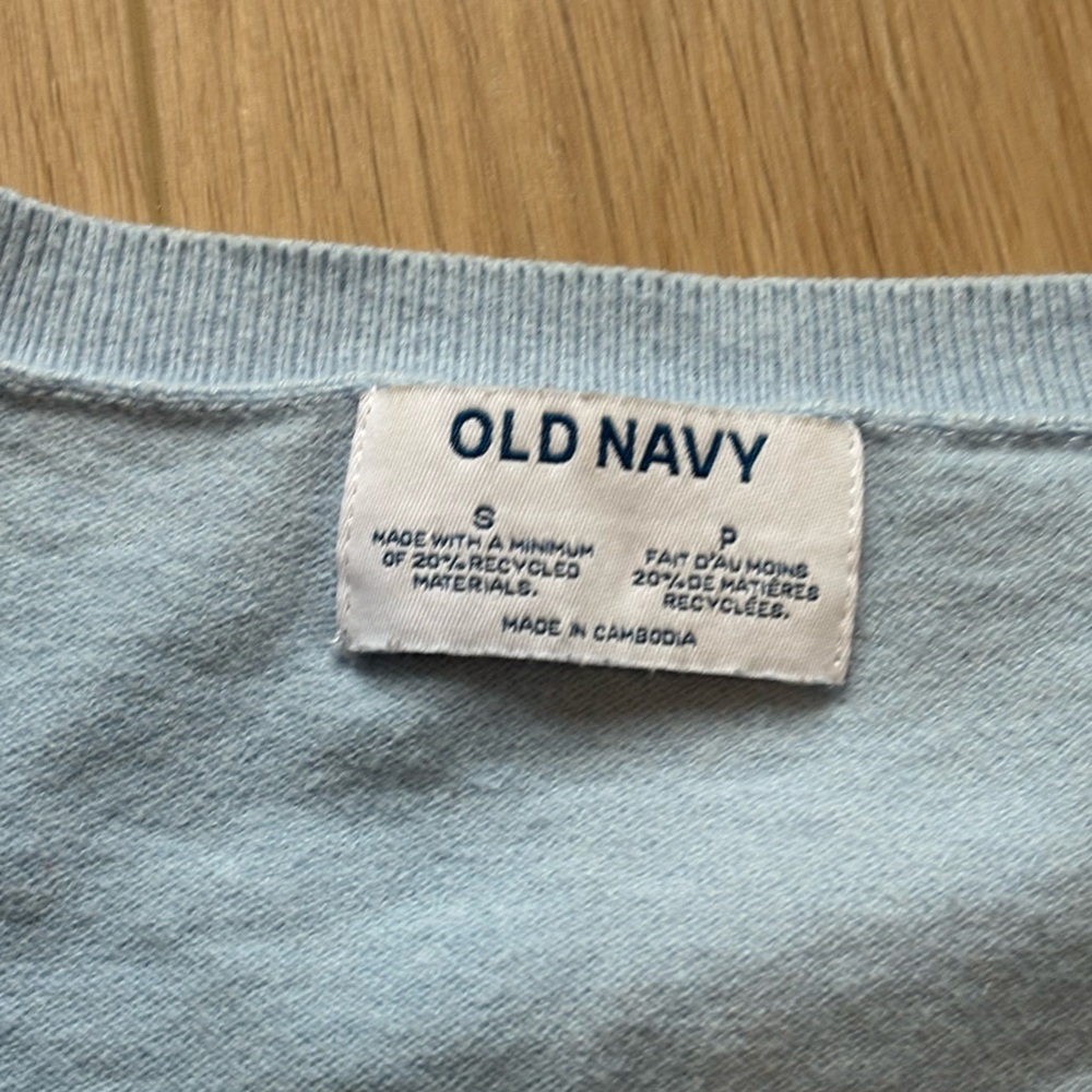 Old Navy Pale Blue V-Neck Pullover Sweater - Picture 3 of 4